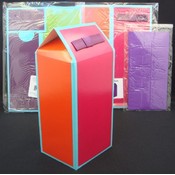 Multicolor Folded Gift Box with Gift Wrap