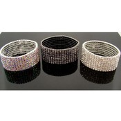 8 Row Crystal Stretch Bracelet / Crystal AB