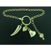 Lucky in Love Charm Bracelet Gold(Pack of 3)