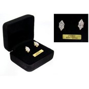 4 CTW Marquis Stud Earrings. Gold