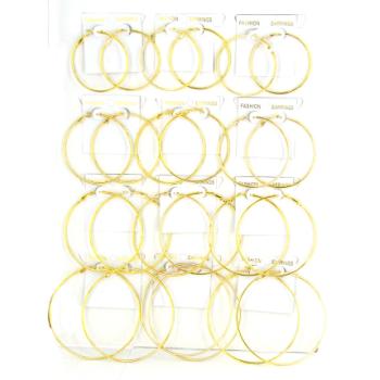 gold hoops with name. Name, 12 Pairs of Gold Hoop