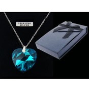 Turquoise Heart Pendant on Sterling Silver Chain(Pack of 3)