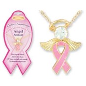 Breast Cancer Angel Pendant