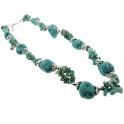 Genuine Semi-Precious Stone Necklace/Turquoise