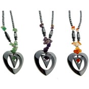 Hematite Heart &amp; Triangle Necklace / Assorted