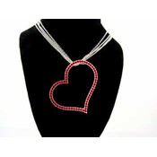 Triple Strand Heart Neck- Clear