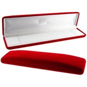 Red Flocked Bracelet Box