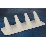 4 Finger Ring Display   White Wholesale Bulk