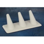 3 Finger Ring Display   White Wholesale Bulk
