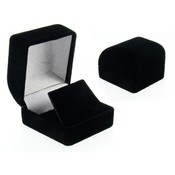 Black Flocked Velvet Earring Box
