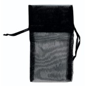 3" x 4"  Black Organza Pouch
