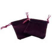2" X 2 " Velvet Eggplant Pouch