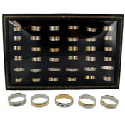 36 Assorted 2 tone Stainless Steel rings
