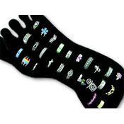 Jewelry 25 Toe Rings in Foot Display