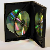 Black Multi-4 DVD/CD Case