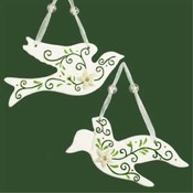 5' Green Ceramic Dove Ornaments Wholesale Bulk