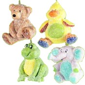 3' Glitter Toy Animal Ornament Wholesale Bulk