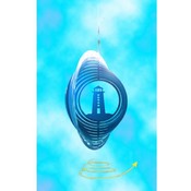 Blue Metal Wind Spinner- Lighthouse