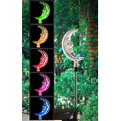 32" H Solar Power Moon Garden Yard Stake