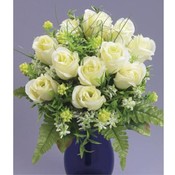 16" Silken Rose Flowers Bouquet