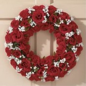 KIGI 17' Diameter Red Rose Wreath Wholesale Bulk