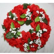KIGI 10' Diameter Red Rose Wreath with Berry Wholesale Bulk