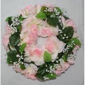 KIGI 10' Diameter Pink Rose Wreath Wholesale Bulk