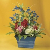 KIGI 21.7'H Spring Bouquet in Blue Tin Wholesale Bulk