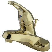 Single Handle 4" Centerset Lavatory Faucet with Brass Pop-up