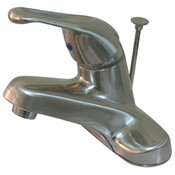 Single Handle 4" Centerset Lavatory Faucet with Brass Pop-up