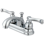 Two Handle 4" Centerset Lavatory Faucet with Retail Pop-up
