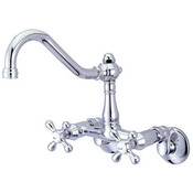 Double Handle Wall Mount Kitchen Faucet