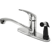 Single Handle 8" Kitchen Faucet With Deck Sprayer