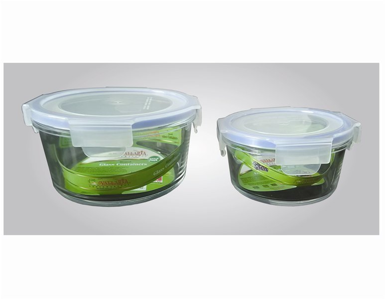 Wholesale 2 Pack Round Glass Containers 12 Oz And 22 Oz