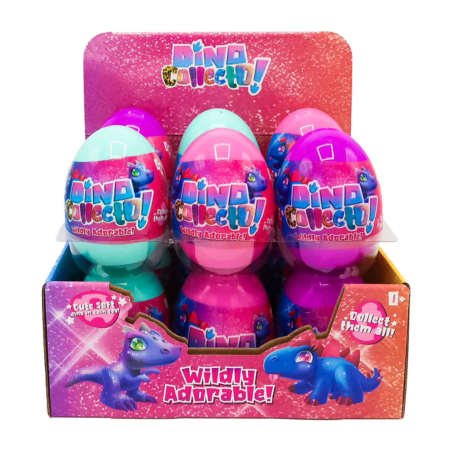 Wholesale 2.5" Dino Collecto! Plush Dinos in Surprise Egg Assorted