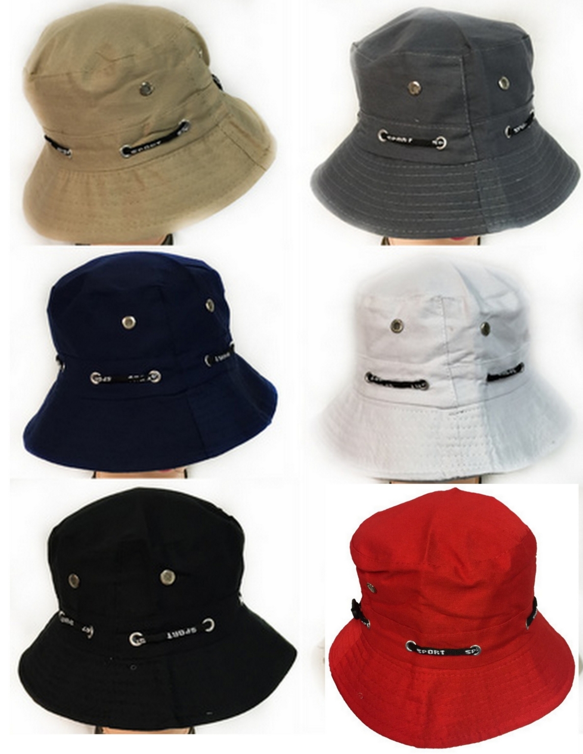 solid color bucket hats