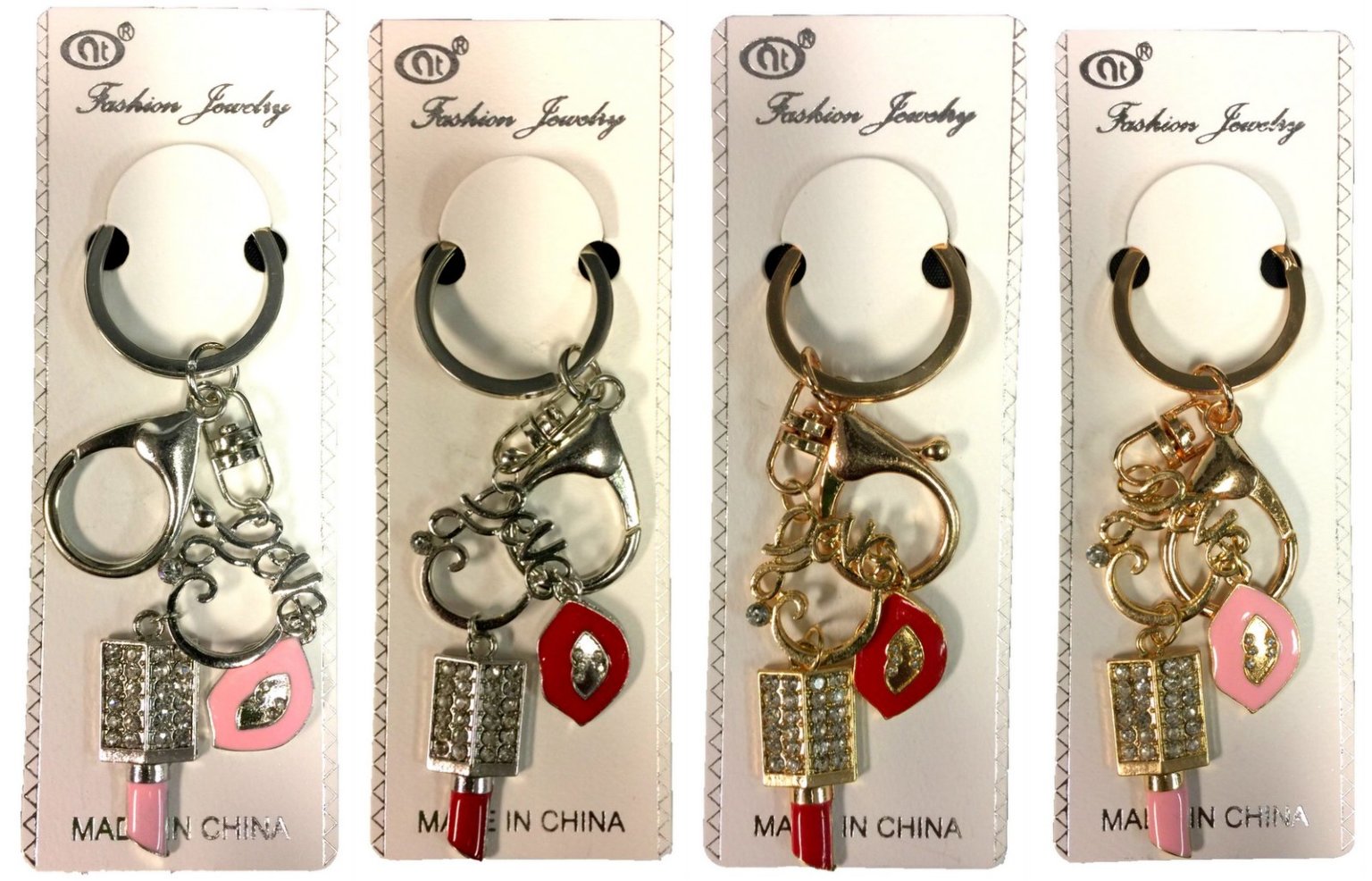Wholesale Rhinestone Lipstick Keychain DollarDays