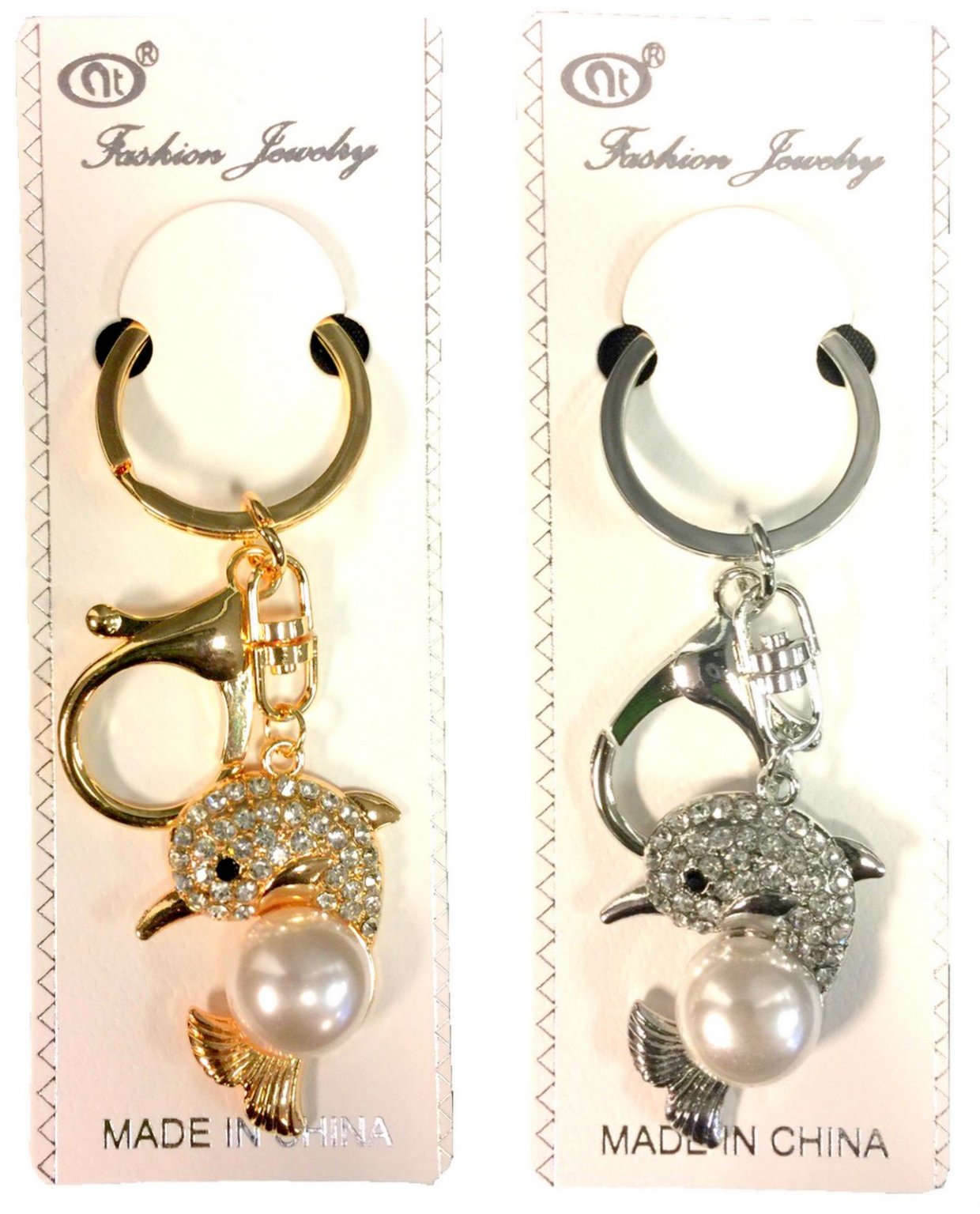 Wholesale Rhinestone Dolphin Keychain DollarDays