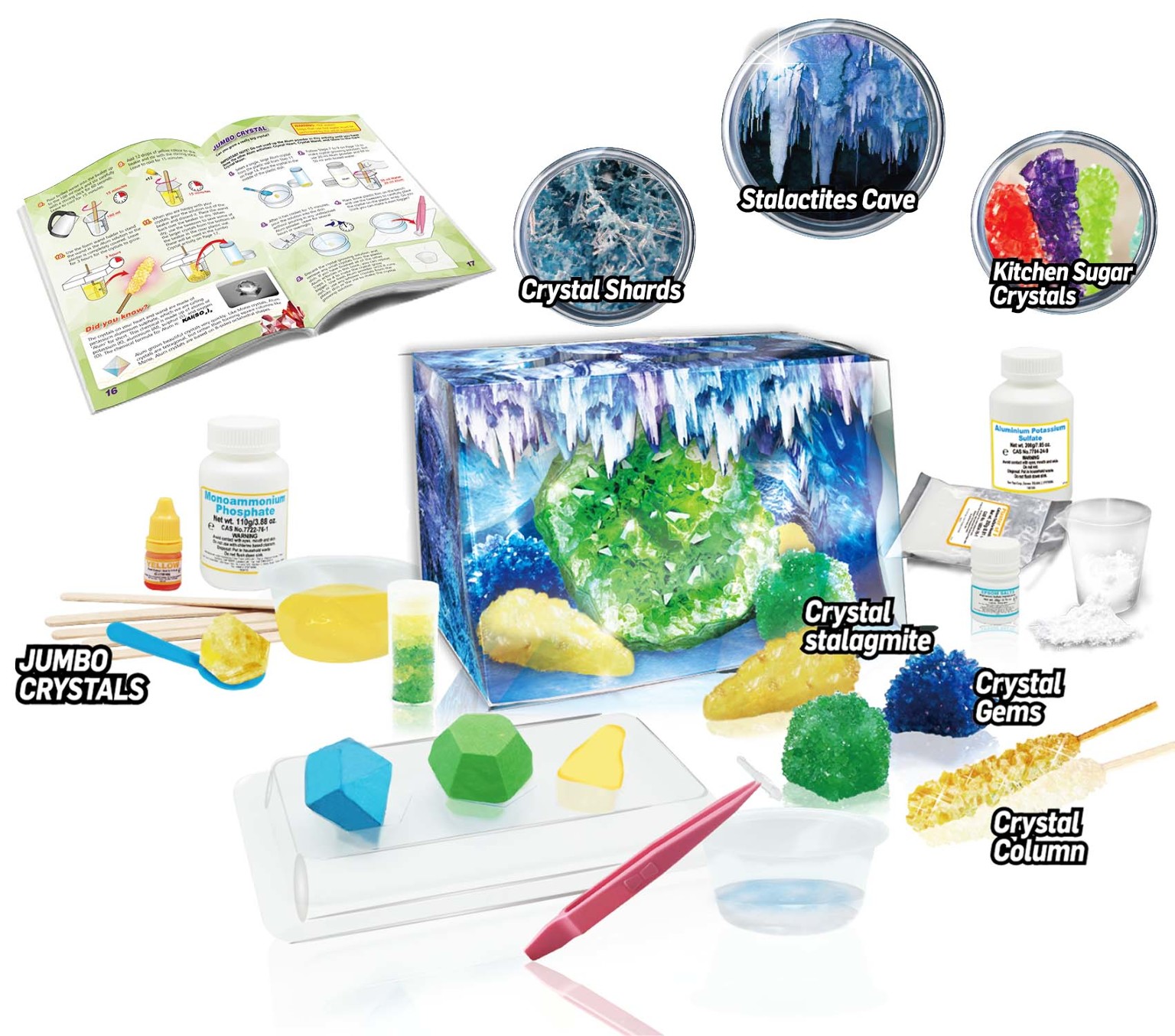 Wild Science Environmental Science Crystal Growing Caves Geodes Chemical Kit