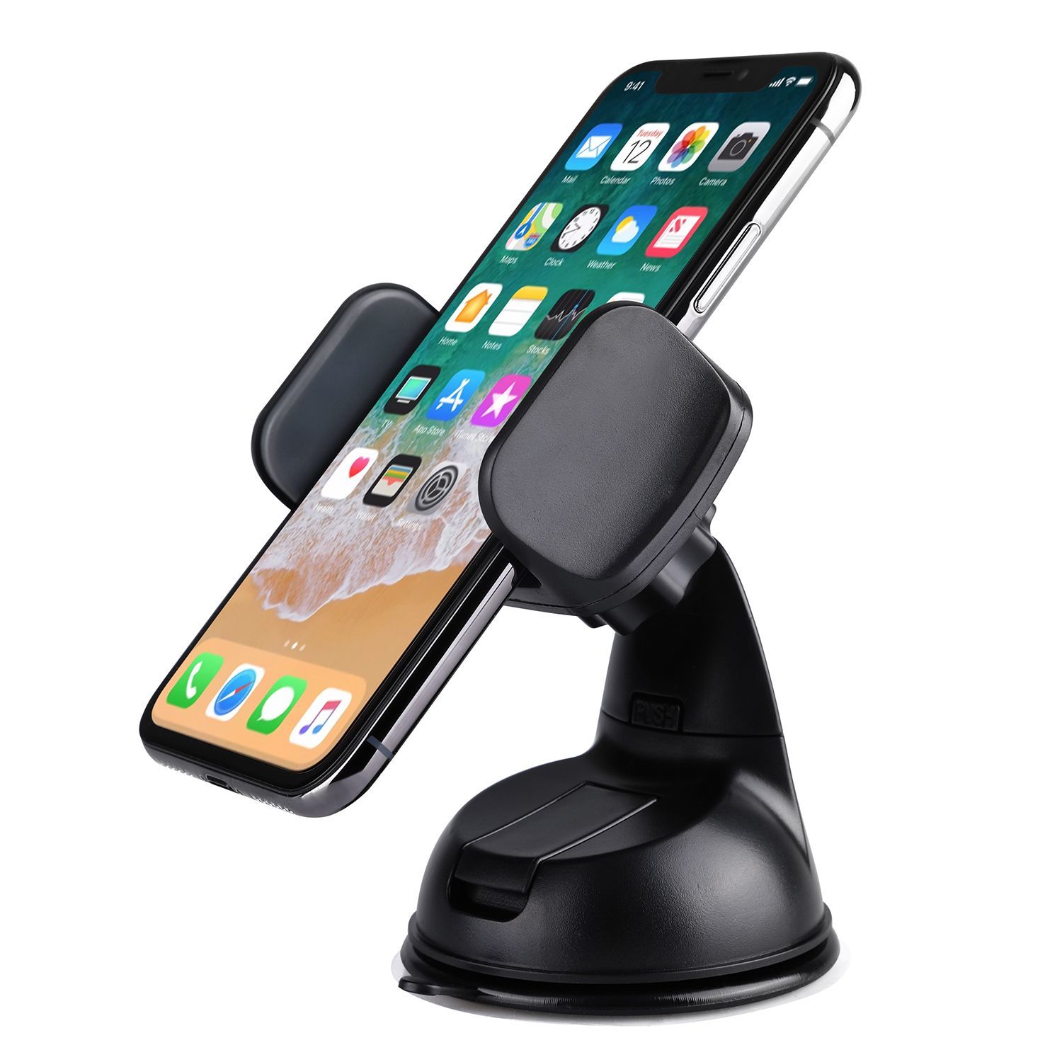 Wholesale Pro Grip Phone Holder Car Mount with Suction Cup Black