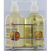 2pc Caddy - Orange Hand Cleanser &amp; Lotion