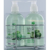 Spa Apple Hand Soap &amp; Lotion Gift Caddy Set