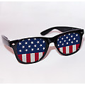 Looneyz Stock Imprint Sunglasses-USA Flag Vertical