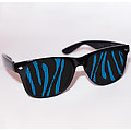 Looneyz Stock Imprint Sunglasses-Zebra Print Blue