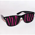 Looneyz Stock Imprint Sunglasses- Zebra Print Pink