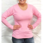 Ladies Pink Long Sleeve Top