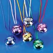Disco Ball Necklace - Asst Only Wholesale Bulk