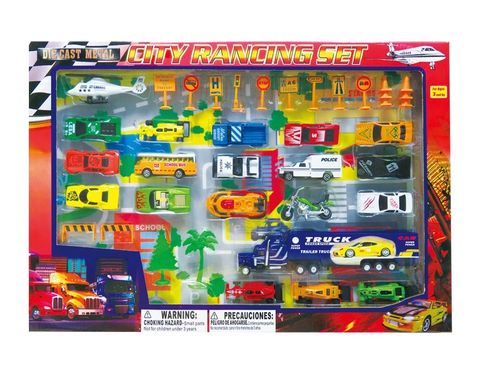 Wholesale Diecast City Racing Set (42 Piece Set)(12x.83)