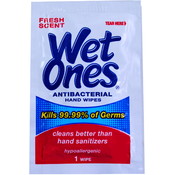 Wet Ones Singles Antibacterial cleansing wipes
