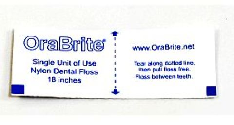 Wholesale OraBrite Floss Single Use 18